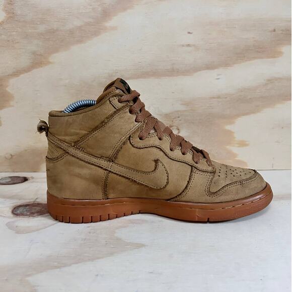 Nike - Dunk High Premium GS -Sneakers -Brown -Kids Big Unisex - 5.5 -886070-200 - Picture 5 of 9
